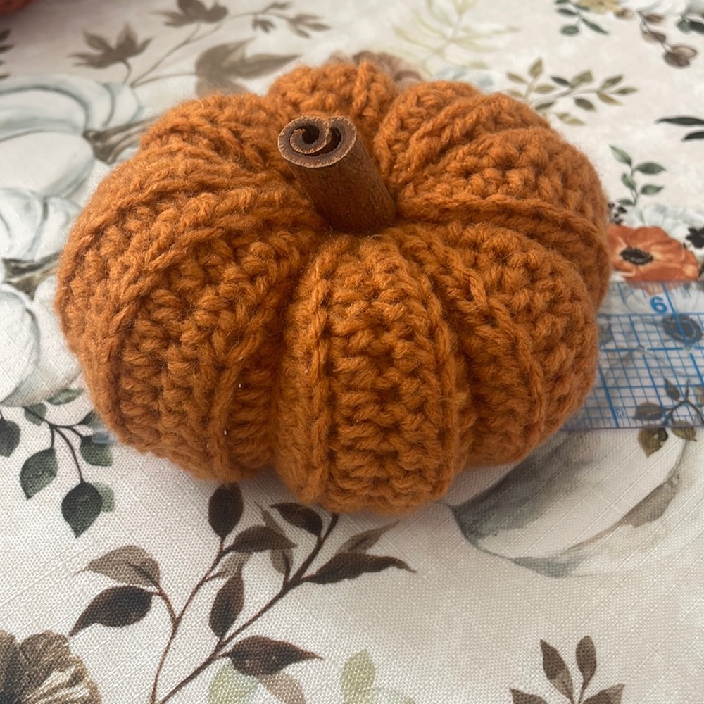 Handmade Crocheted Pumpkin stack - Picture 8 of 11